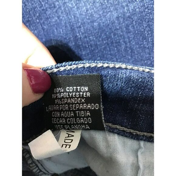 Gogo Jr 9 Low Rise Rhinestone Blue Ankle Jeans - Picture 10 of 11